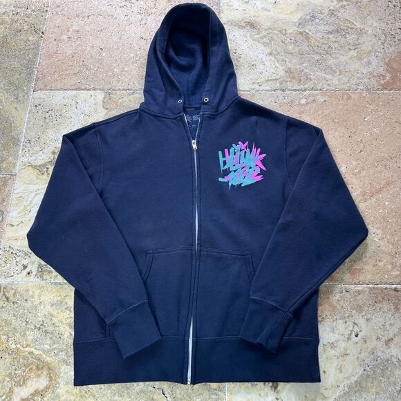 Blink-182 Zip Up Hoodie Black Graffiti Logo Independent Trading Size S - Picture 1 of 10